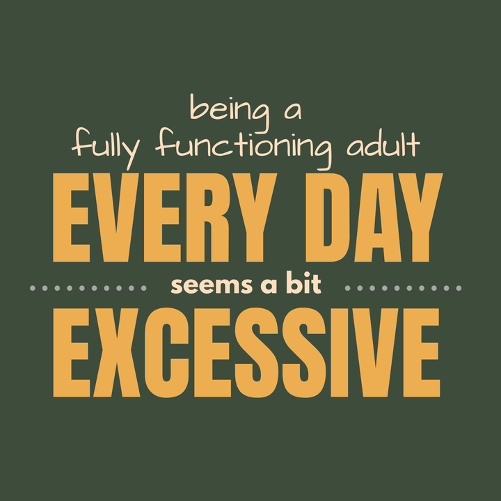 Being A Fully Functional Adult Every Day Seems A Bit Excessive - Unisex Jersey Tee