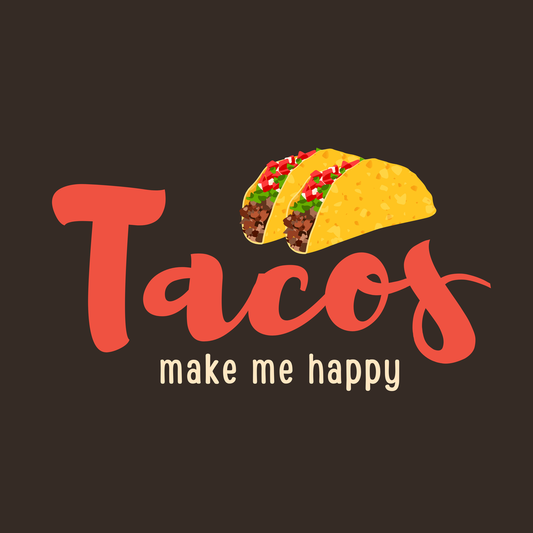 Tacos Make Me Happy - Unisex Jersey Tee