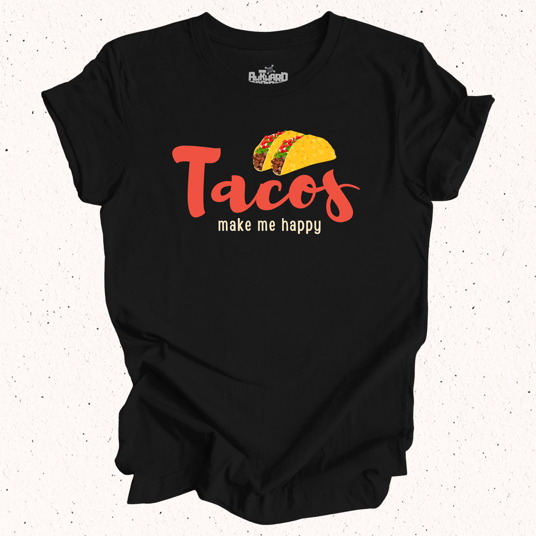 Tacos Make Me Happy - Unisex Jersey Tee