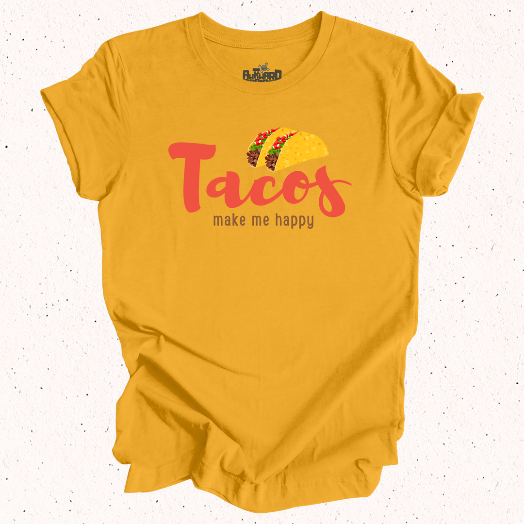 Tacos Make Me Happy - Unisex Jersey Tee