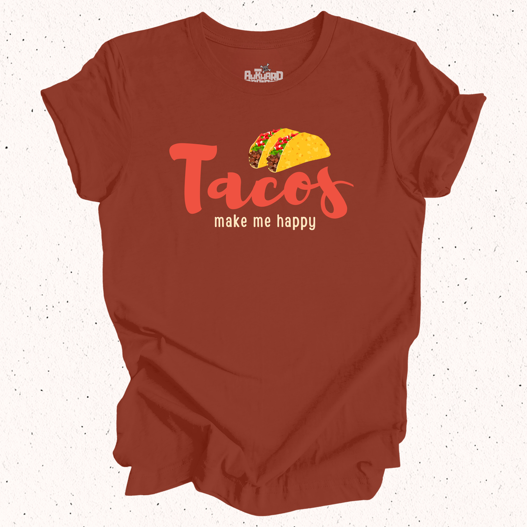Tacos Make Me Happy - Unisex Jersey Tee